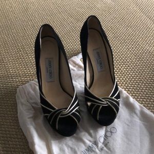 Jimmy Choo Black/Gold Heels